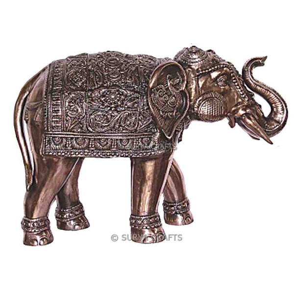 Dancing Elephant Figurine - Elephant Statue with Trunk Up