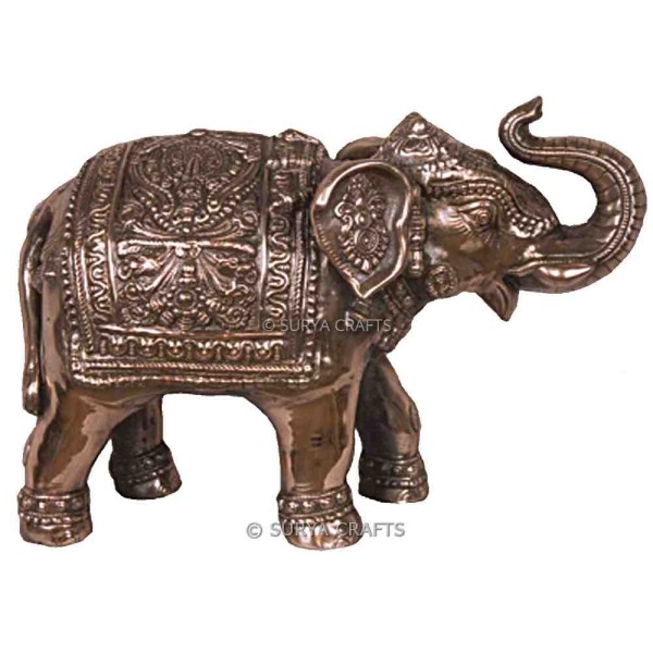 Elephant Statue Standing Medium with Trunk Up