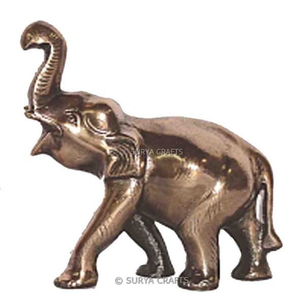 Elephant Statue Standing Small with Trunk Up