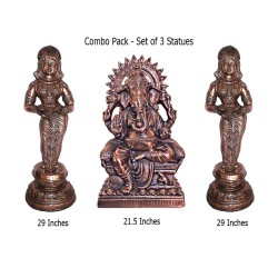Combo Pack of Takiya Ganesh Statue and Deep Lady Statues CP003