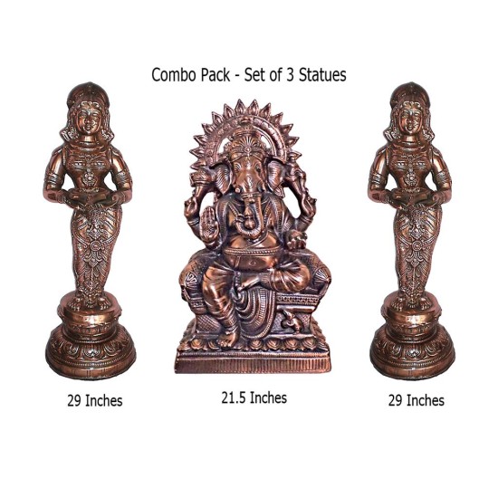 Combo Pack of Takiya Ganesh Statue and Deep Lady Statues CP003