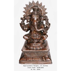 Black Metal Ganesha Statue SC9ELBXG