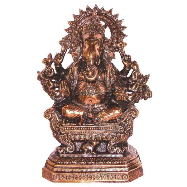 Ten Hands Ganesha Statue