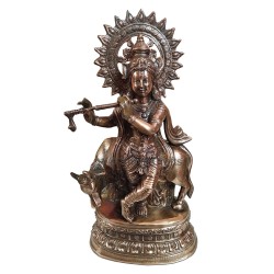 Krishna Statue Big with Cow