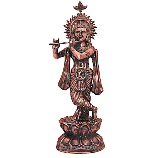 Krishna Statue Large - Krishna Standing on Lotus
