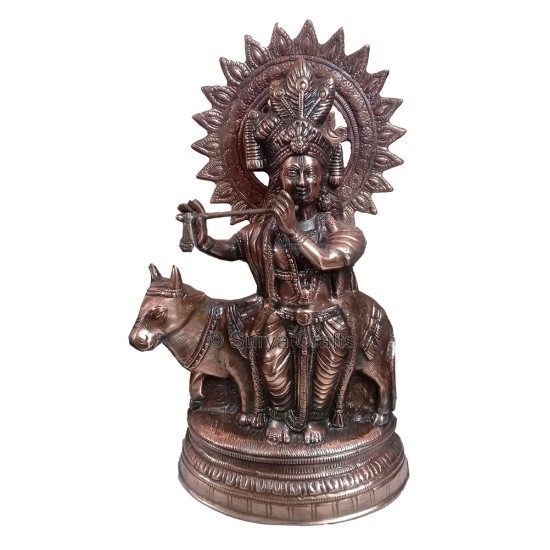 Lord Krishna Idol With Cow