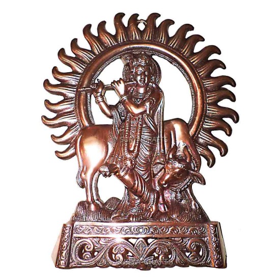 Surya Krishna With Cow Murti Big