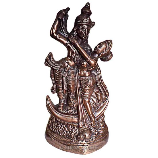 Dancing Radha Krishna Statue on Moon