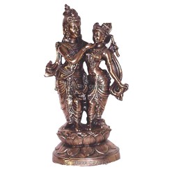 Radha Krishna Statue on Lotus