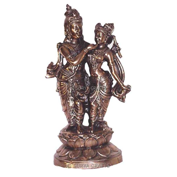 Radha Krishna Statue on Lotus