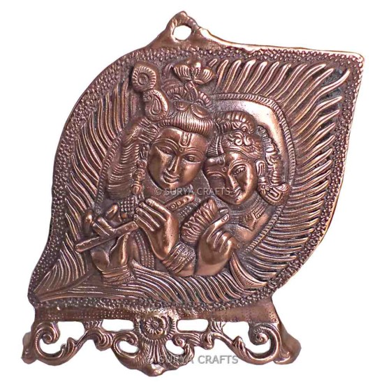 Shankh Radha Krishna Plate on Base