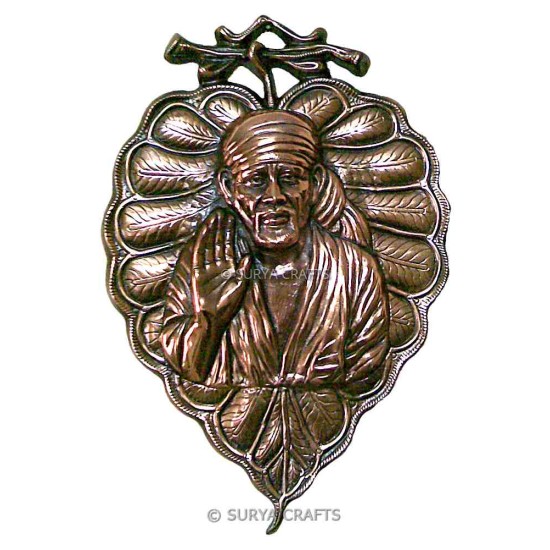 Sai Baba on Leaf Wall Hanging